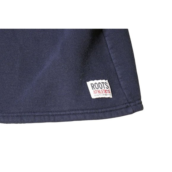 Vintage 90s Roots Athletics Canada 1/2 Zip Fleece Lined Crop Sweater Size XL - Picture 8 of 9